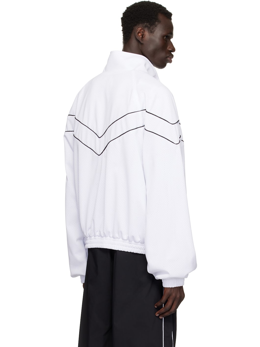 White Piping Raglan Track Jacket - 3