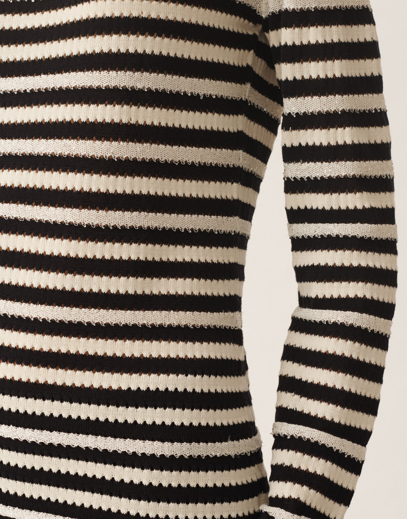 Organic cotton sweater with micro sequins 5