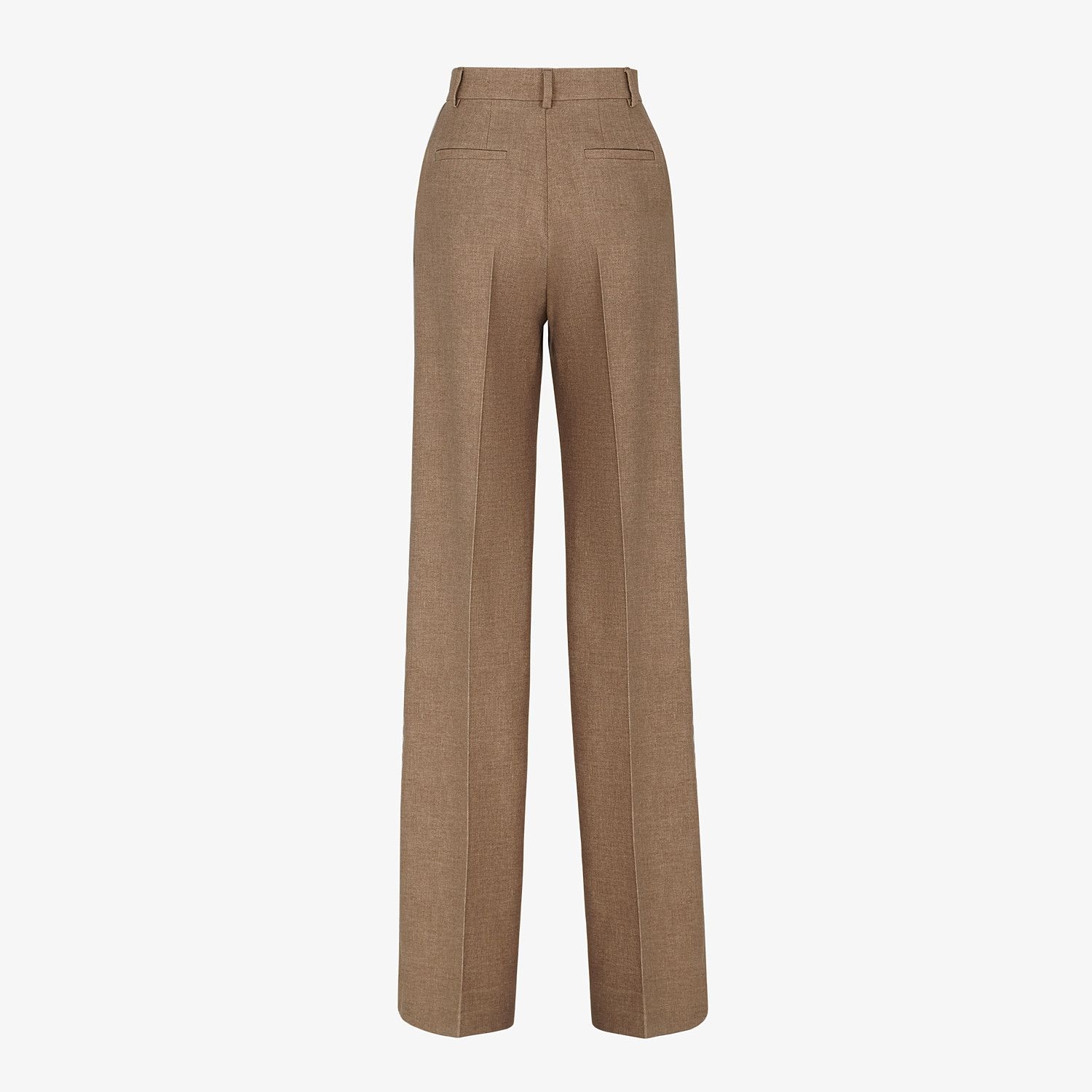 Beige silk and wool pants - 2