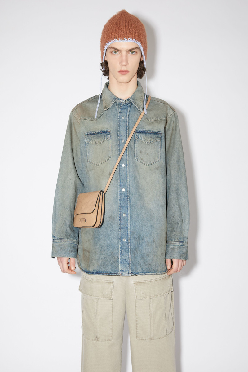 Acne Studios Denim button-up shirt - Mid blue outlook