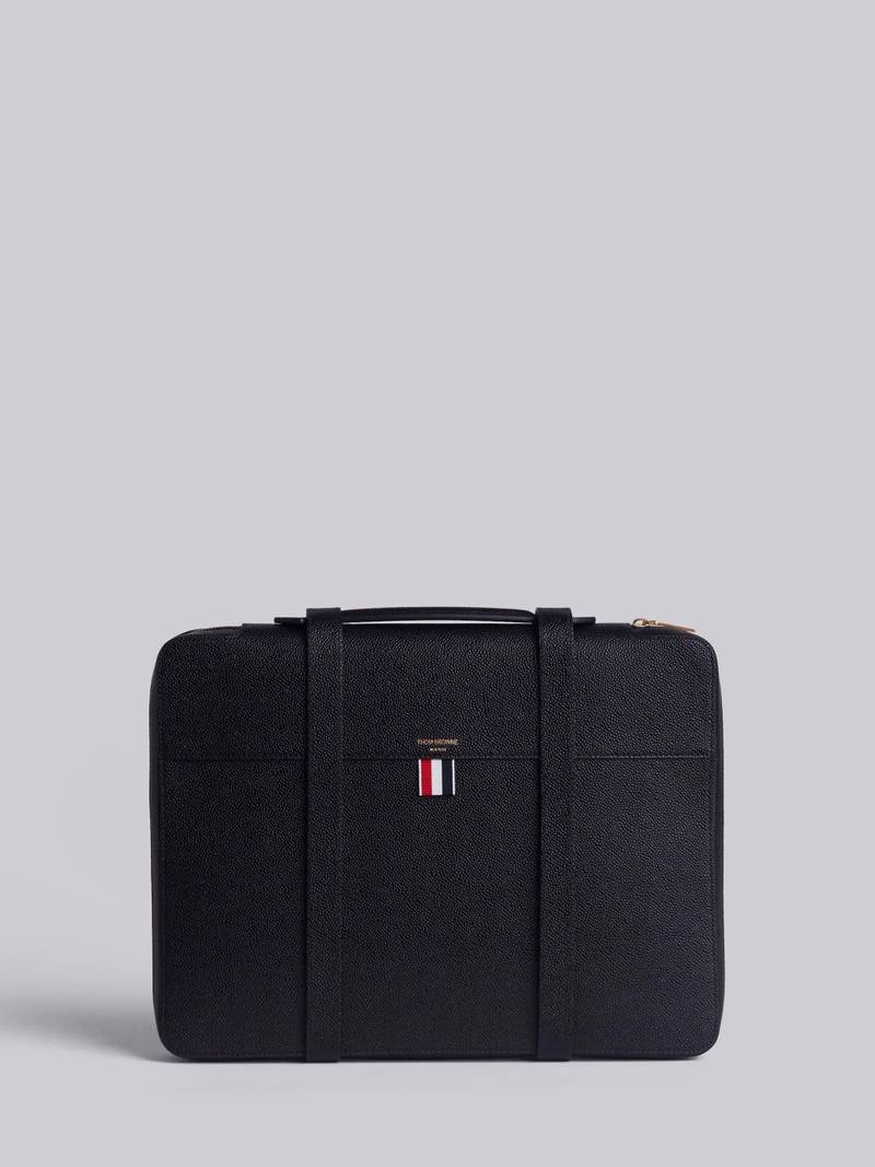 Handle Zip Top Artist Folio In Pebble Grain 1