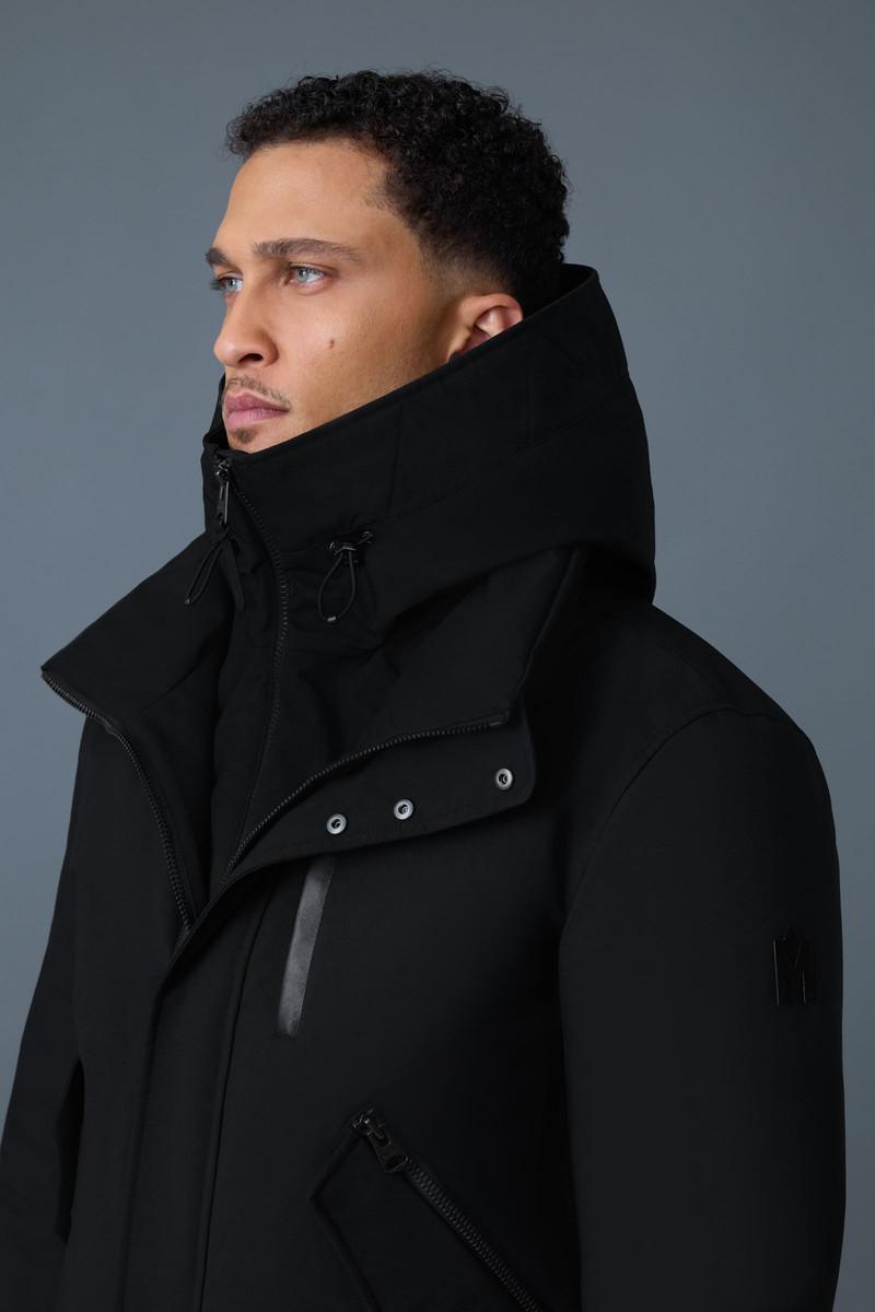 DIXON-NFR 2-In-1 down bomber jacket with hooded bib for men 5