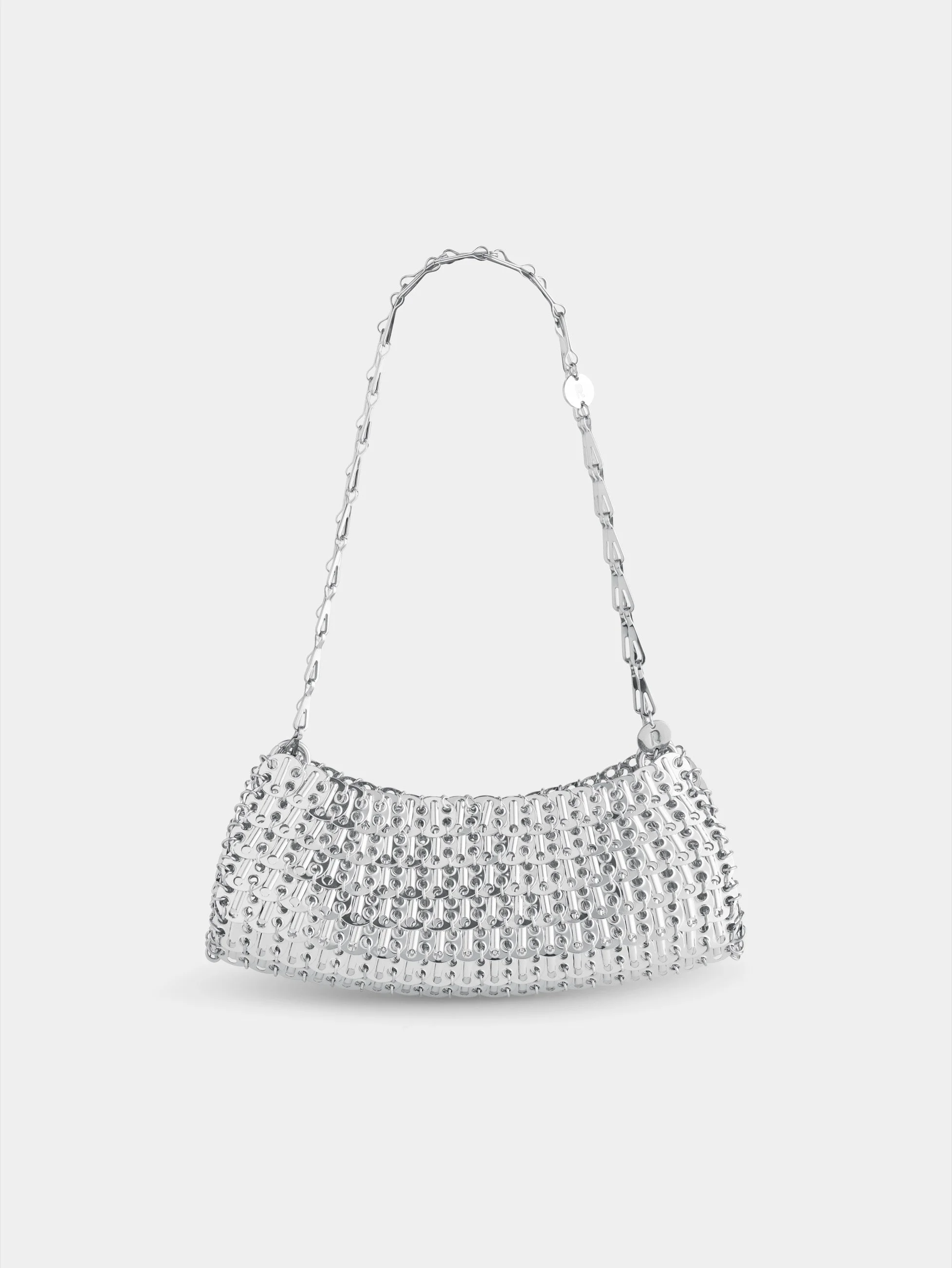 1969 CLUTCH SILVER METAL BAG - 1