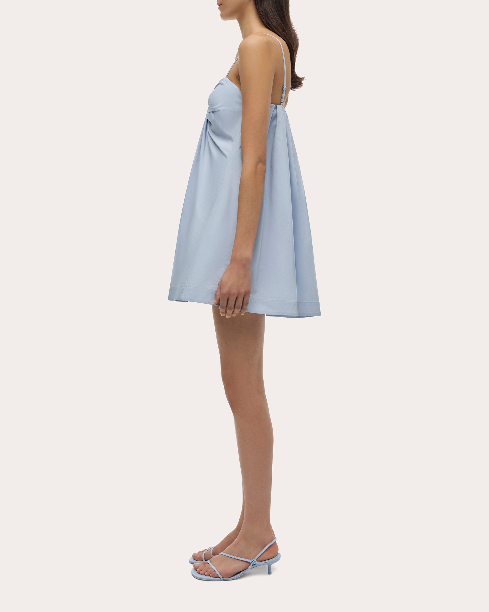 Kendall Poplin Twisted Button-Front Mini Dress - 3