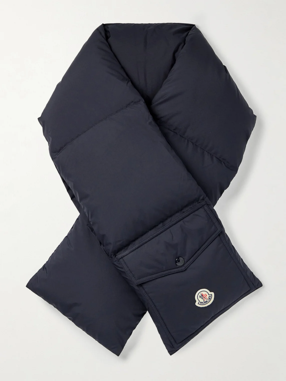 Logo-Appliquéd Quilted Shell Down Scarf - 1