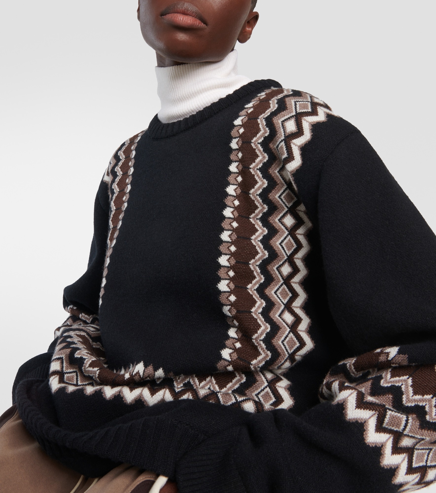 Wool-blend jacquard sweater - 5