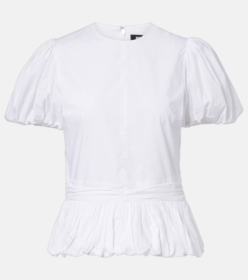 Alix peplum cotton poplin top 1