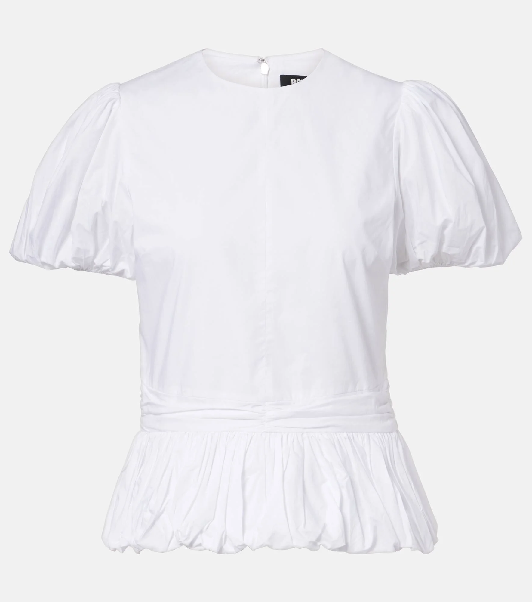 Alix peplum cotton poplin top - 1