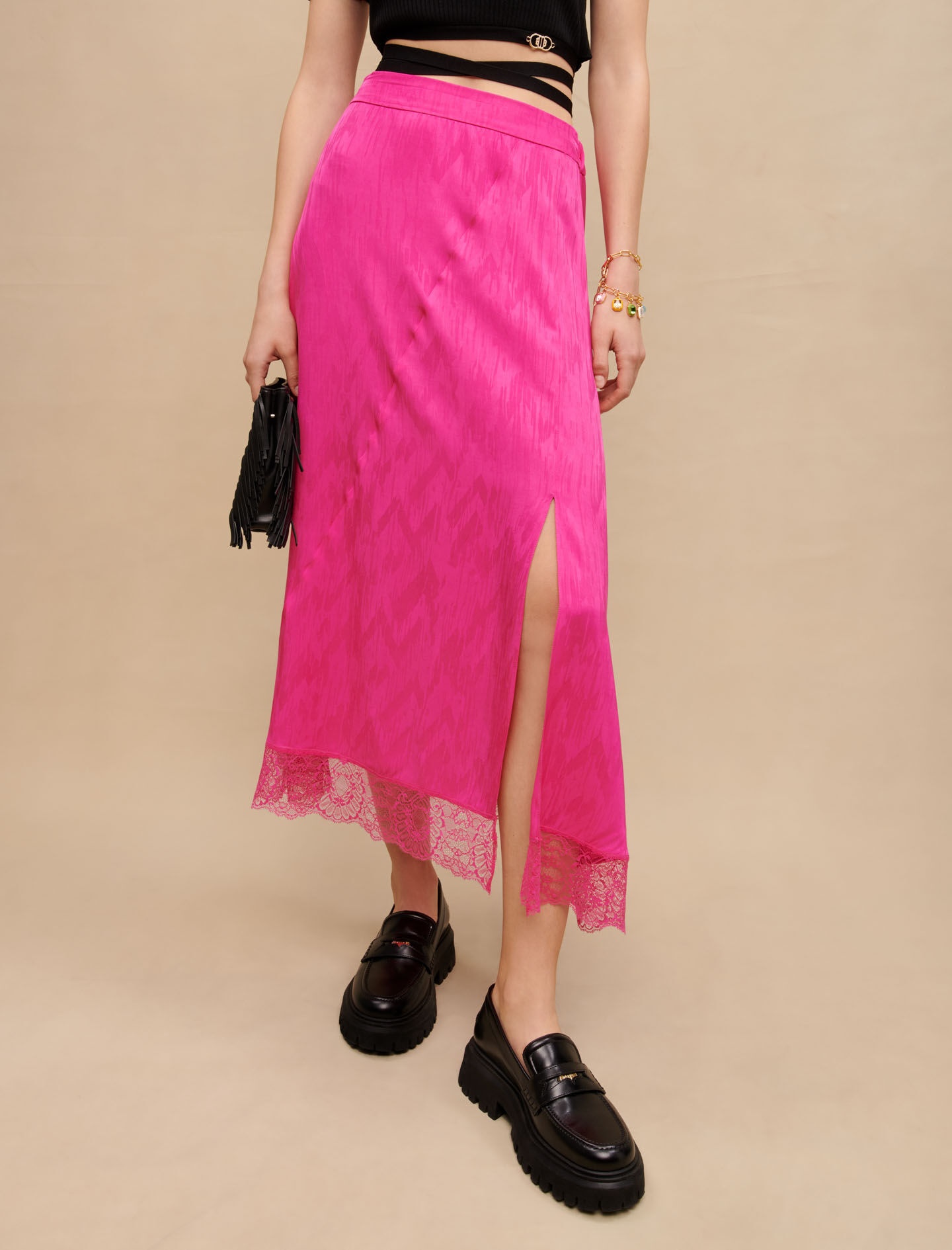 Leather platform loafers - 6