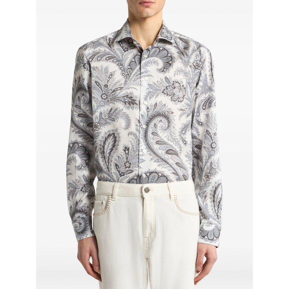 Etro Grey Shirts Men - 2
