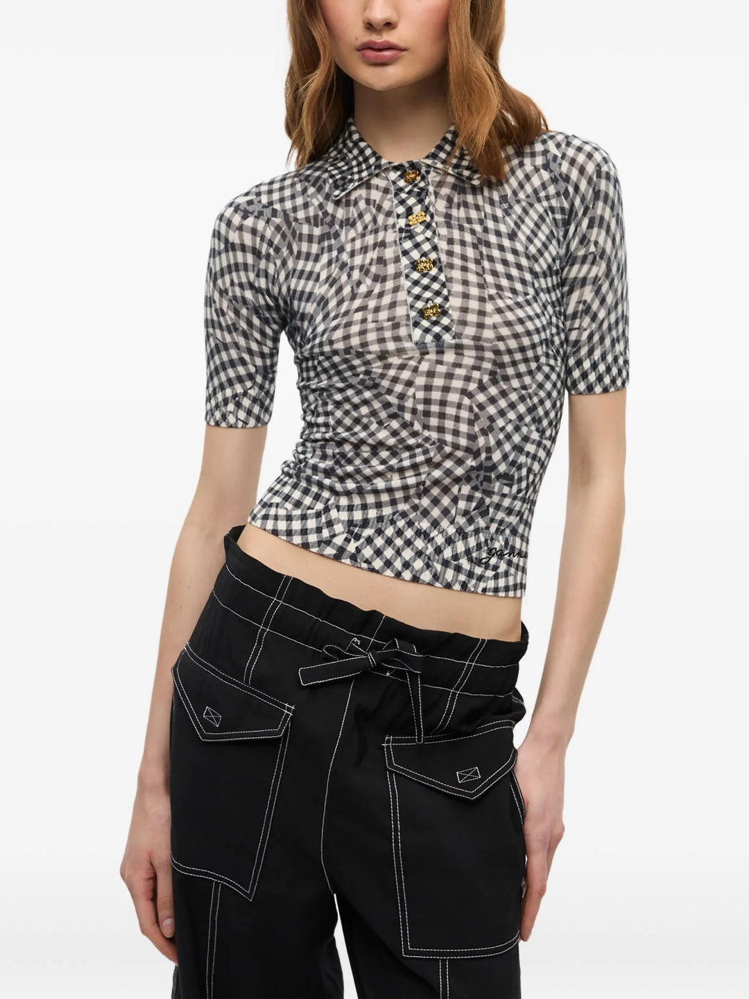 Sheer Cotton Printed Polo - 3