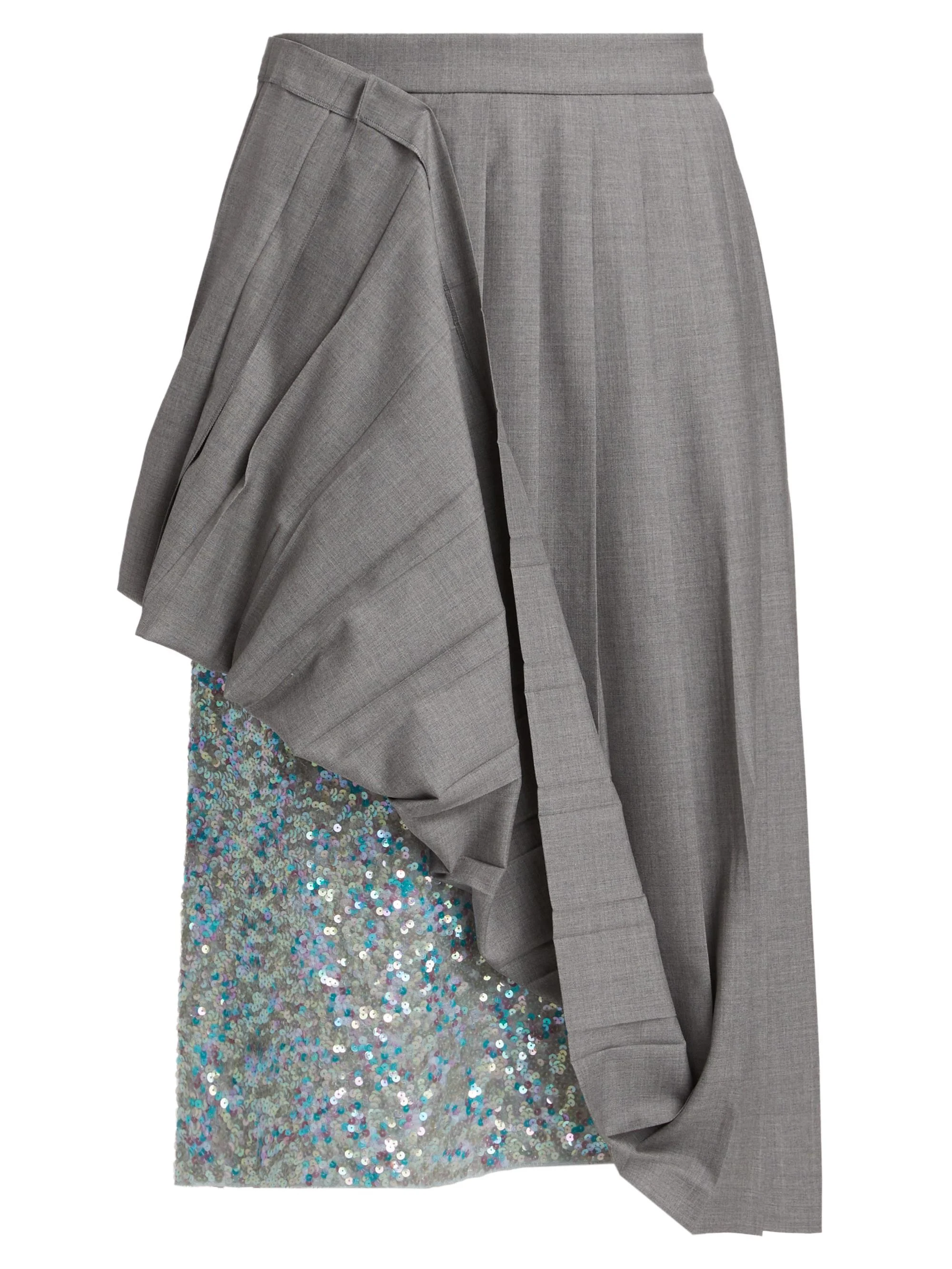 Women's Lifted Hem Skirt - Multi Grey - 1