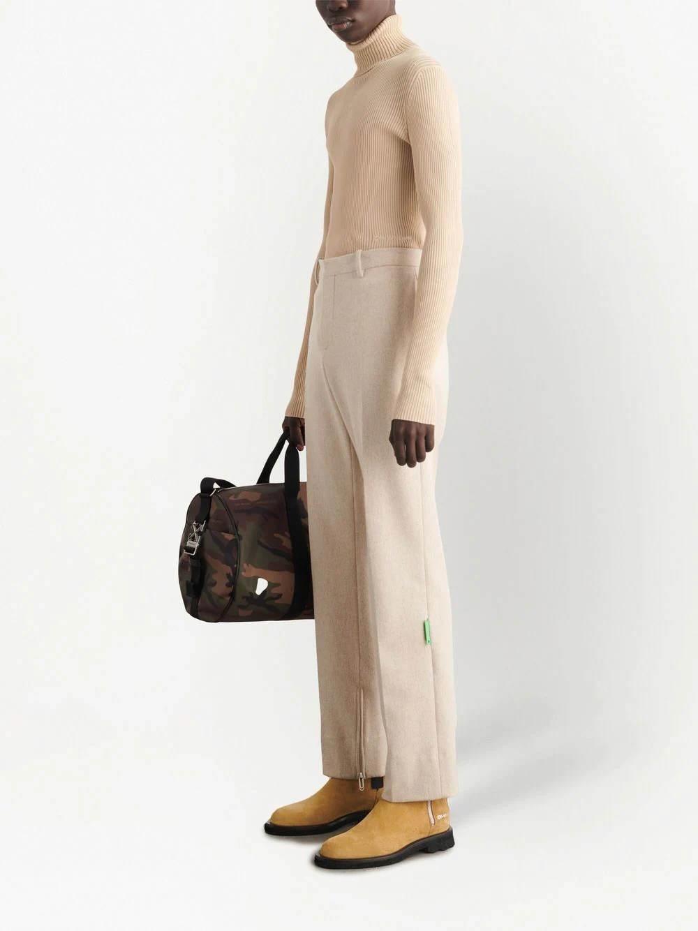logo-tag slim-cut trousers - 3