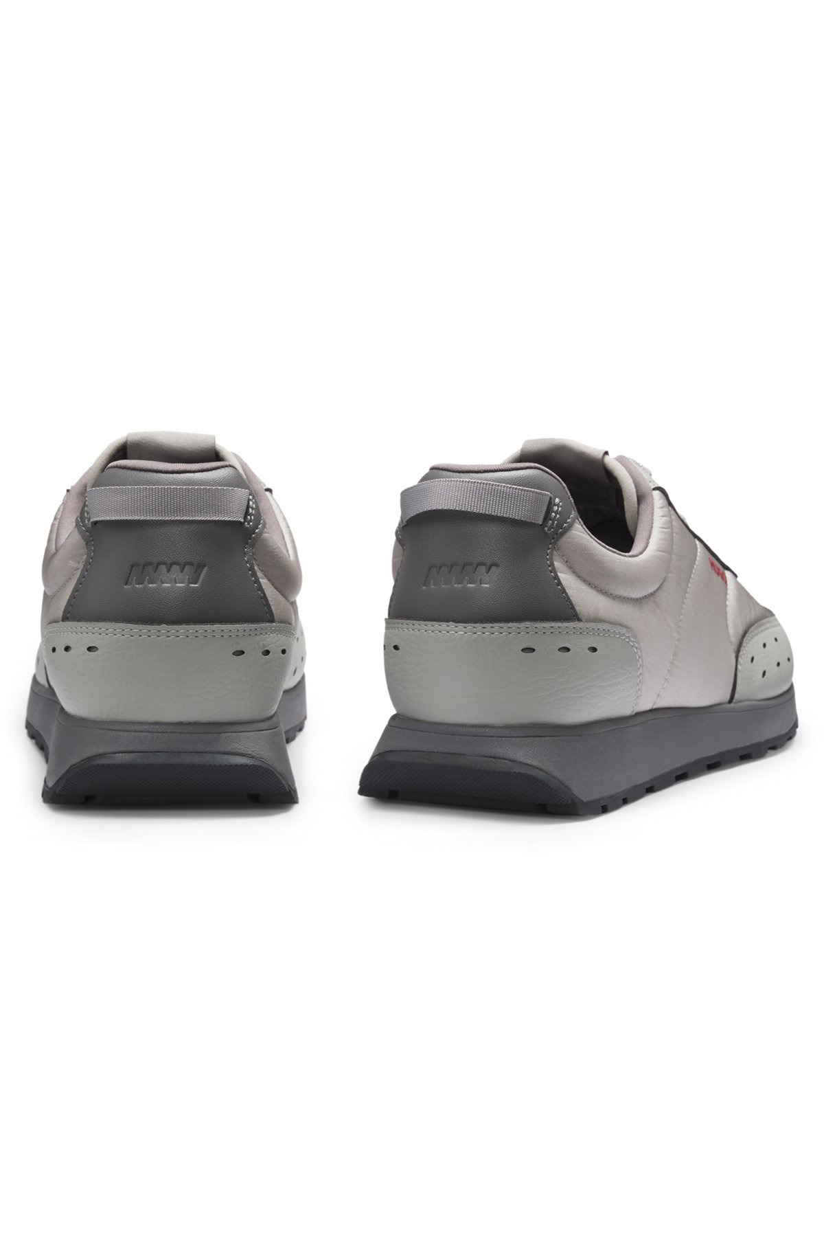 RETRO-INSPIRED TRAINERS WITH FAUX-LEATHER TRIMS - 5