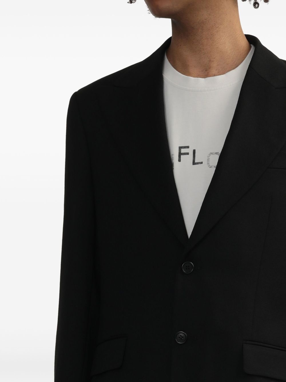 single-breasted wool blazer - 5