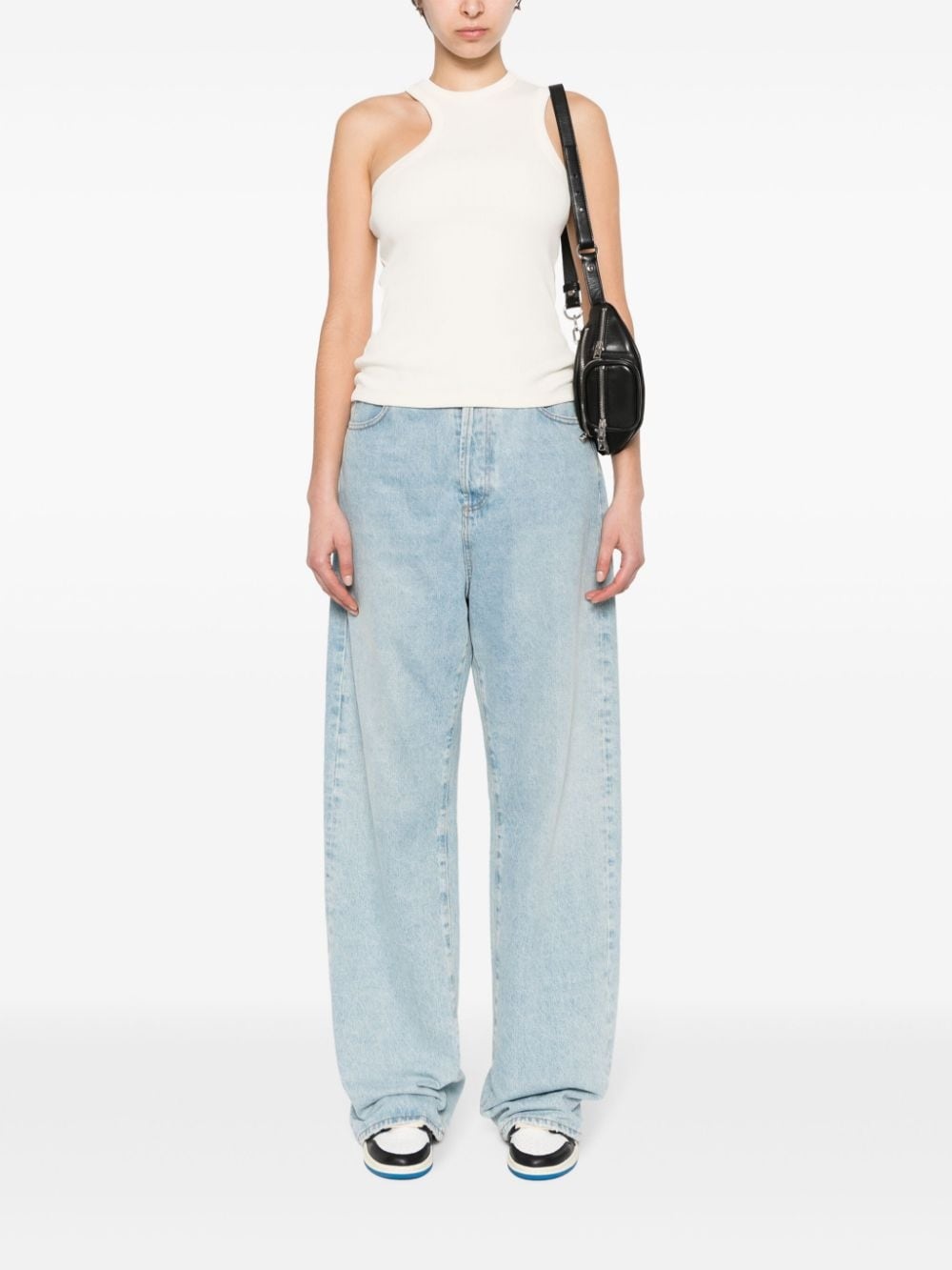asymmetric ribbed tank top - 2