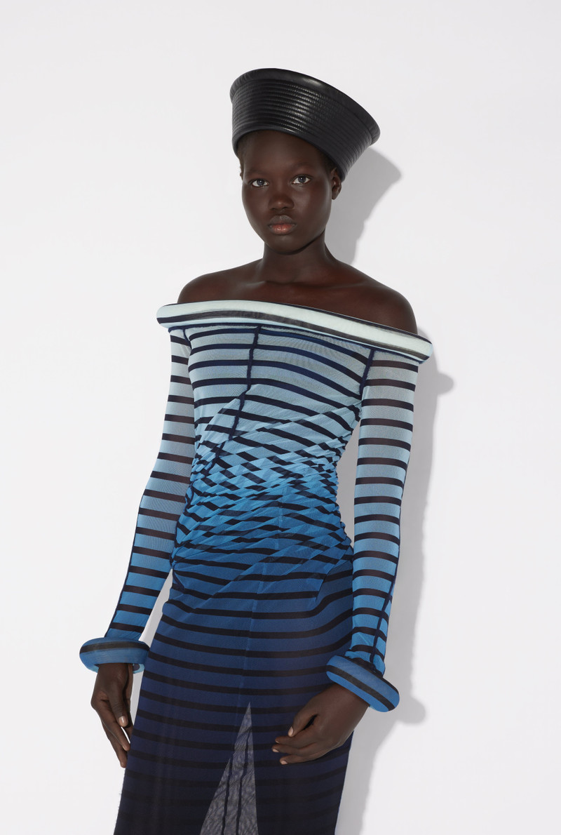 THE LONG 3D STRIPED DRESS 4