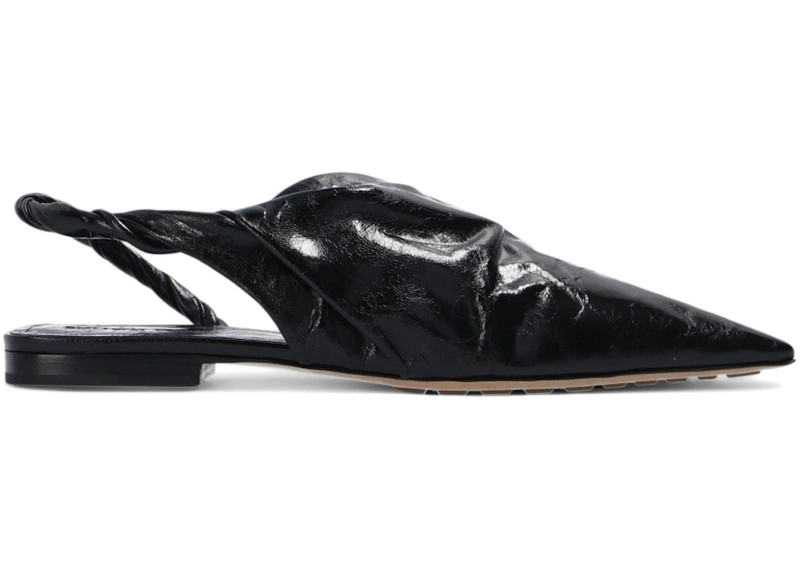 Bottega Veneta Point Leather Sandals Black (Women's) 1