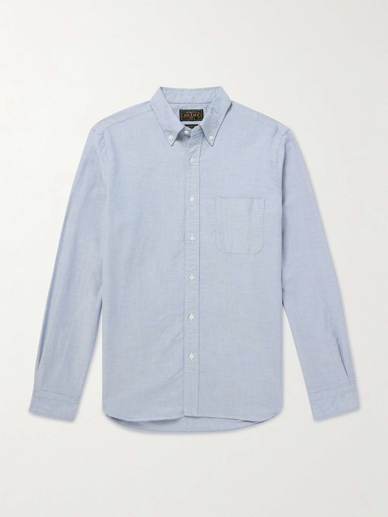Button-Down Collar Cotton Oxford Shirt - 1