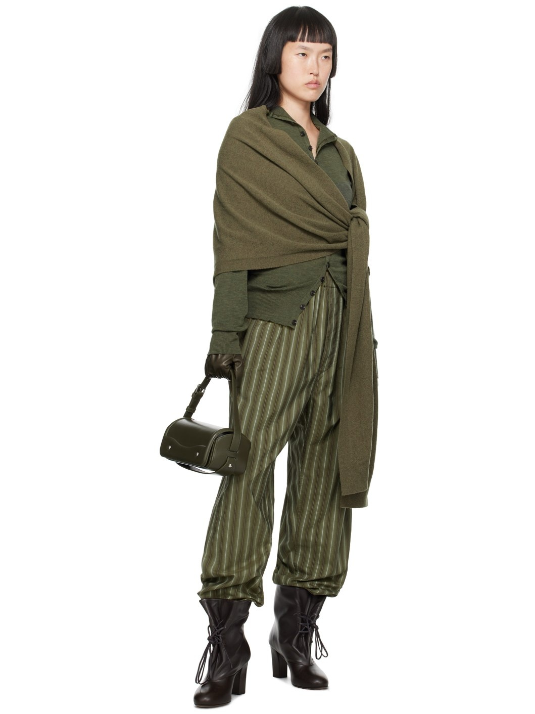 Green Wrap Scarf - 3