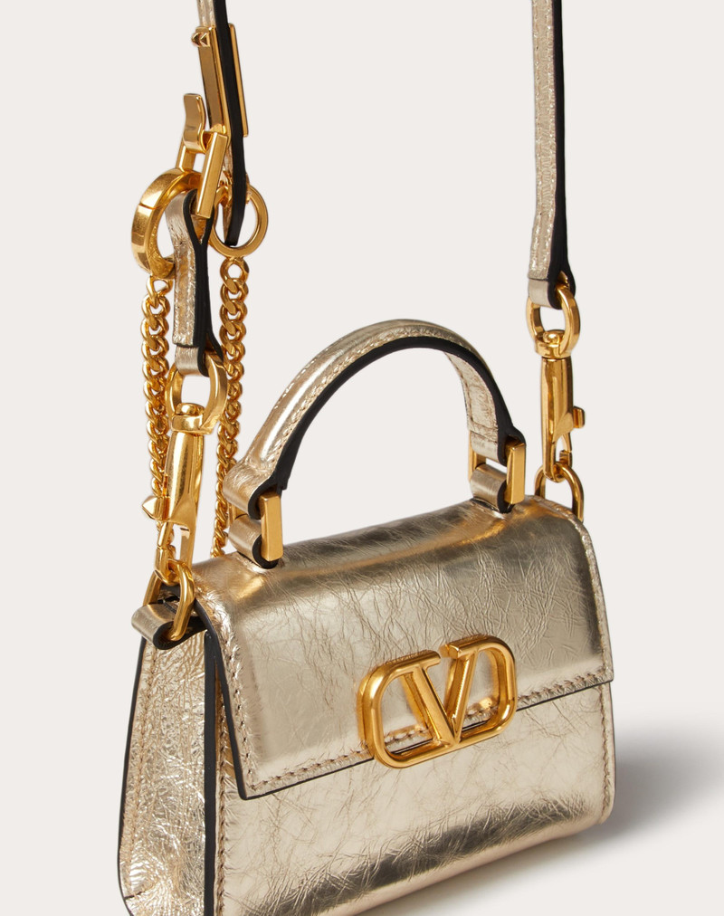 MICRO VSLING HANDBAG IN METALLIC CALFSKIN 7
