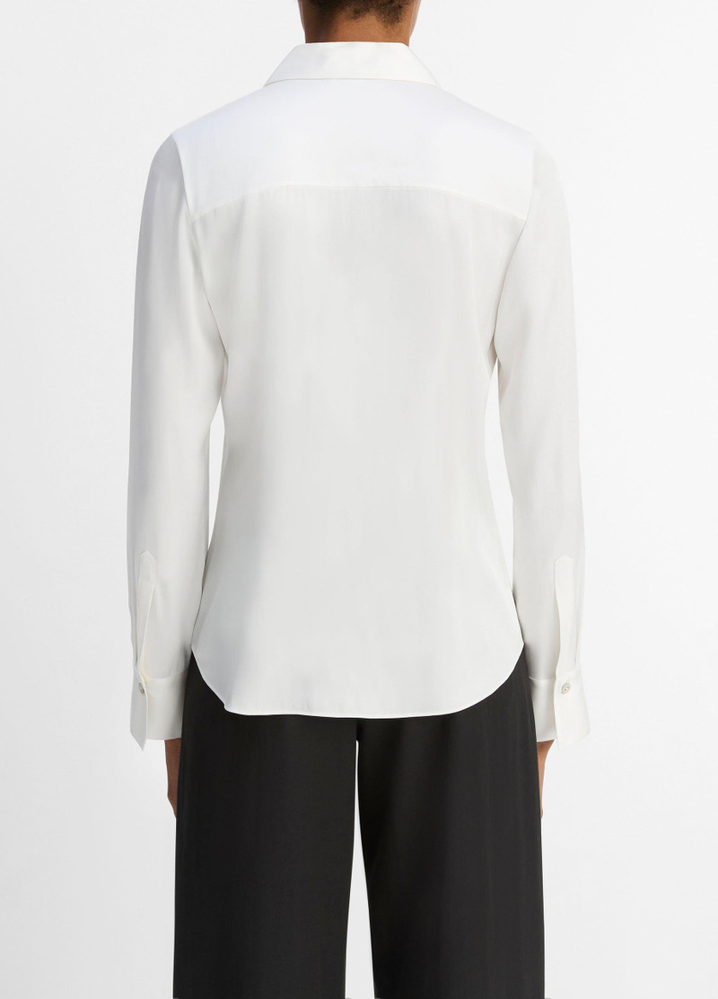 Vince Silk-Blend Slim Button-Front Blouse outlook