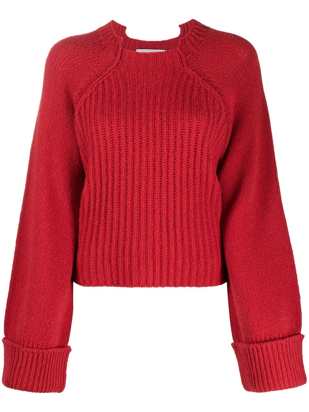 cut-out ribbed sweater - 1