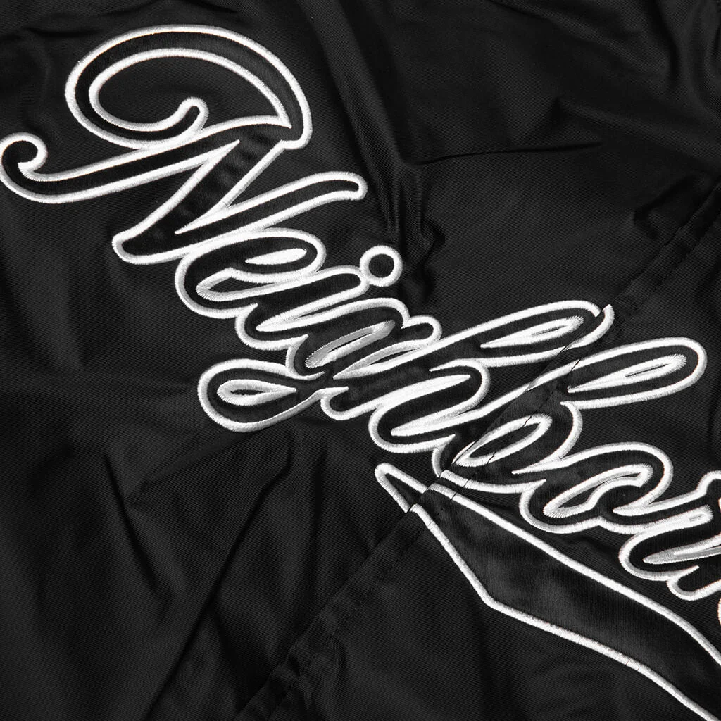 NEIGHBORHOOD BASEBALL JACKET - BLACK - 252TSNH-JKM04-BLK | REVERSIBLE