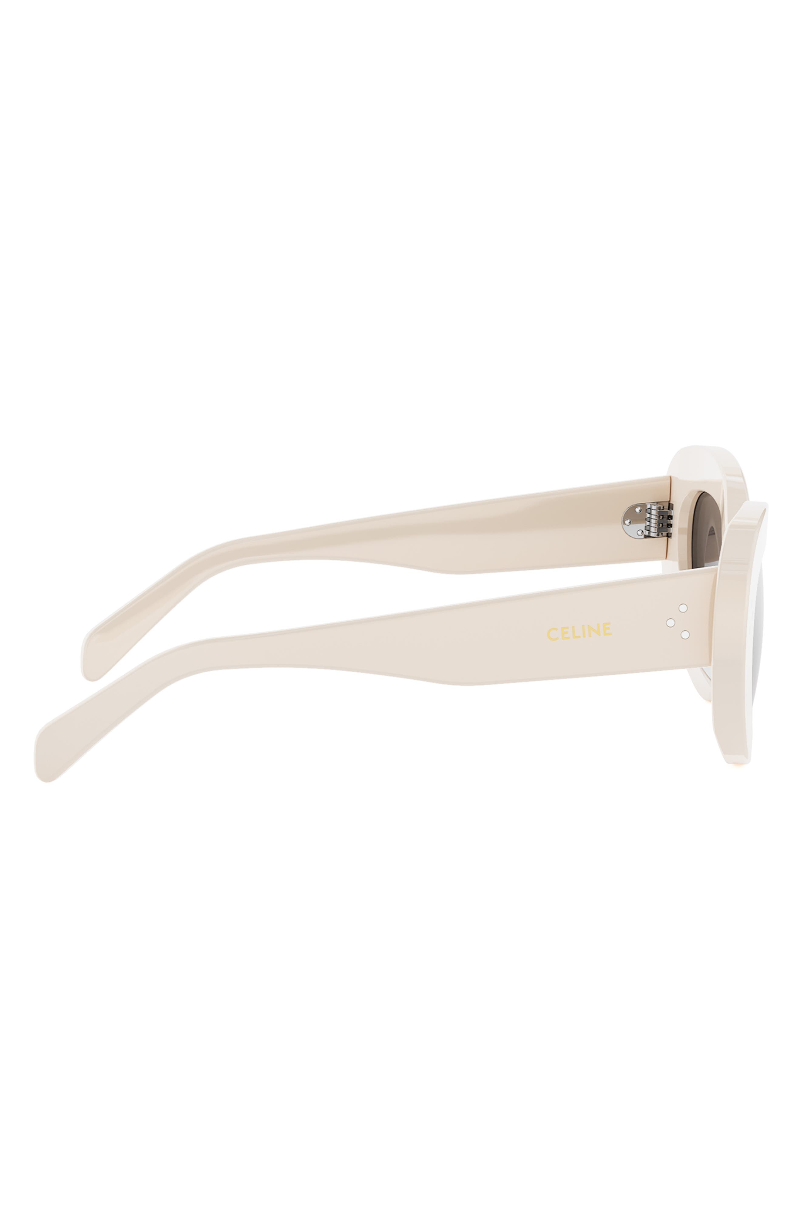 CELINE Bold 3 Dots 52mm Cat Eye Sunglasses in Ivory /Gradient Brown at Nordstrom - 3