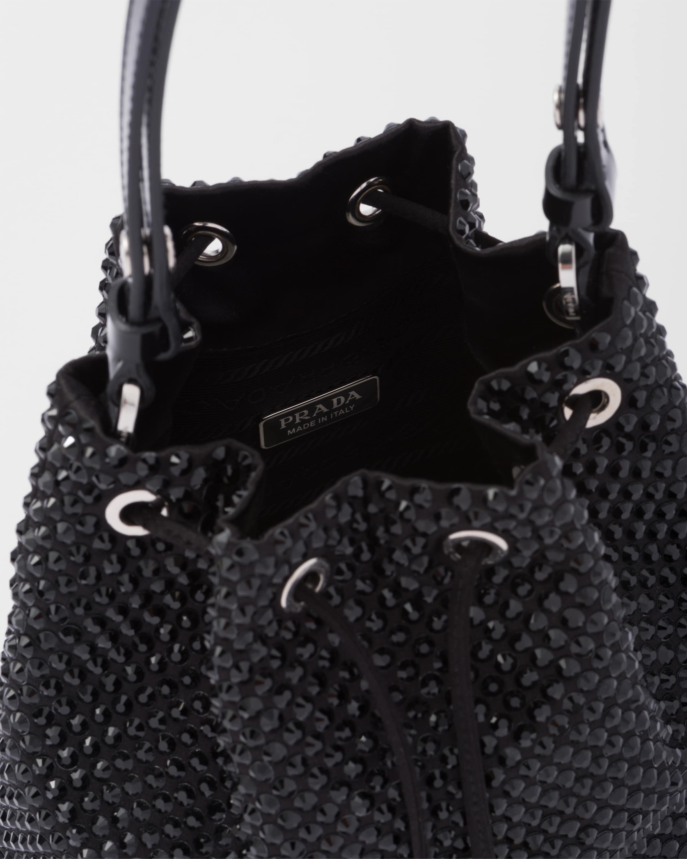Satin mini-bag with crystals - 5