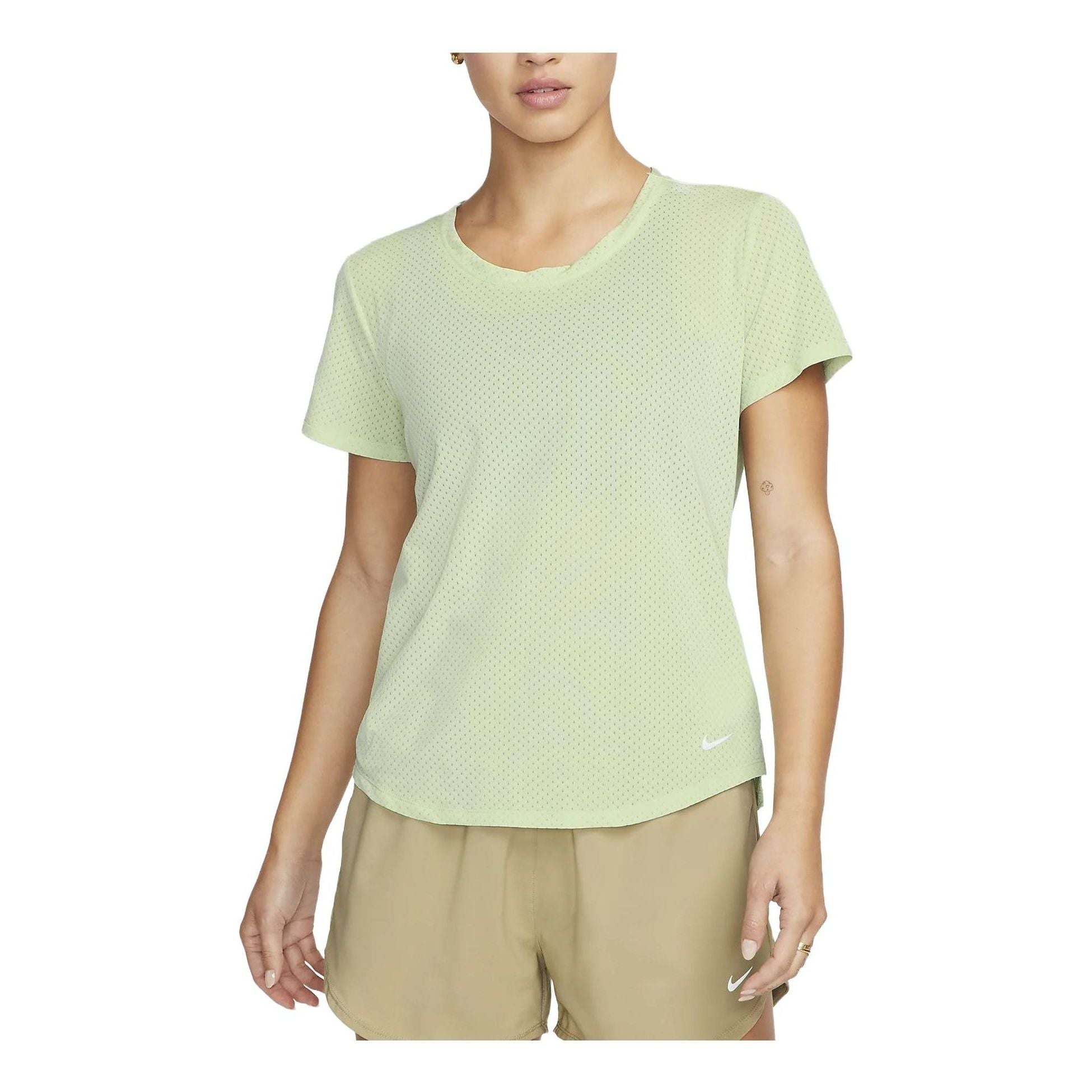 (WMNS) Nike Dri-Fit One Breathe T-shirt 'Oil Green' DX0132-343 - 1
