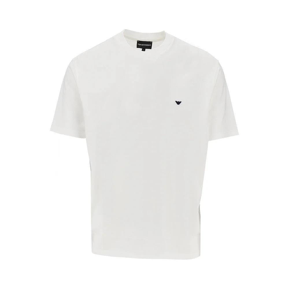 LYOCELL AND COTTON BLEND T-SHIRT WITH LOGO - 1