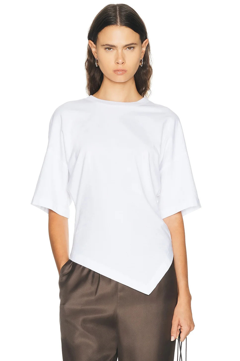 Supima Structured Jersey Asymmetric Tee - 1