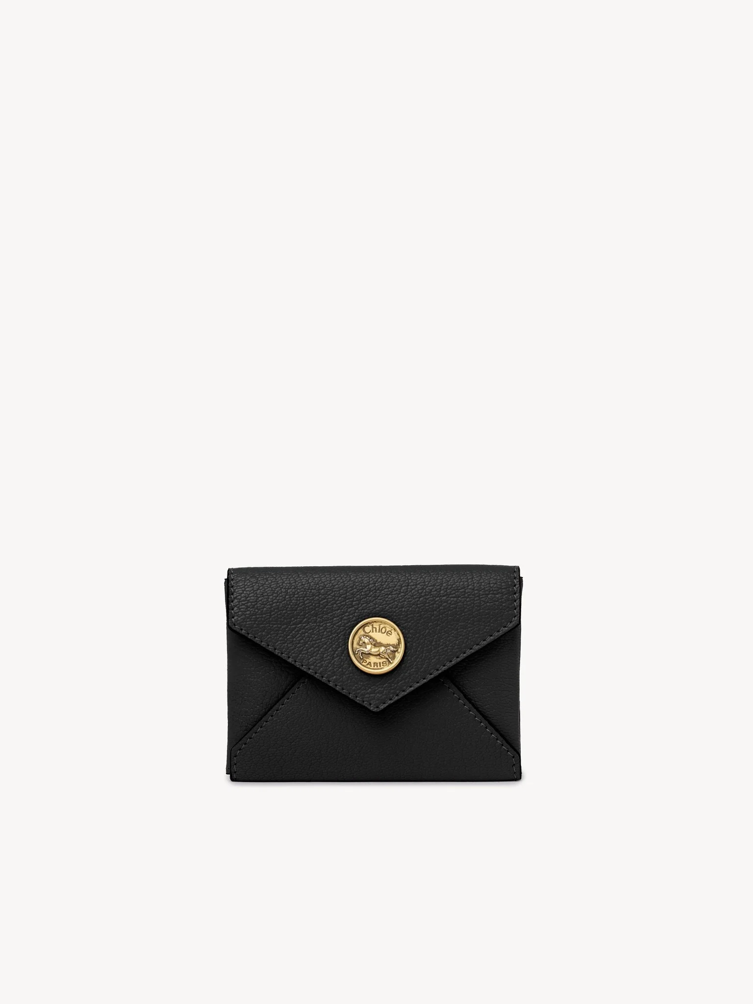 ENVELOPE CARD HOLDER IN GRAINED LEATHER - 1