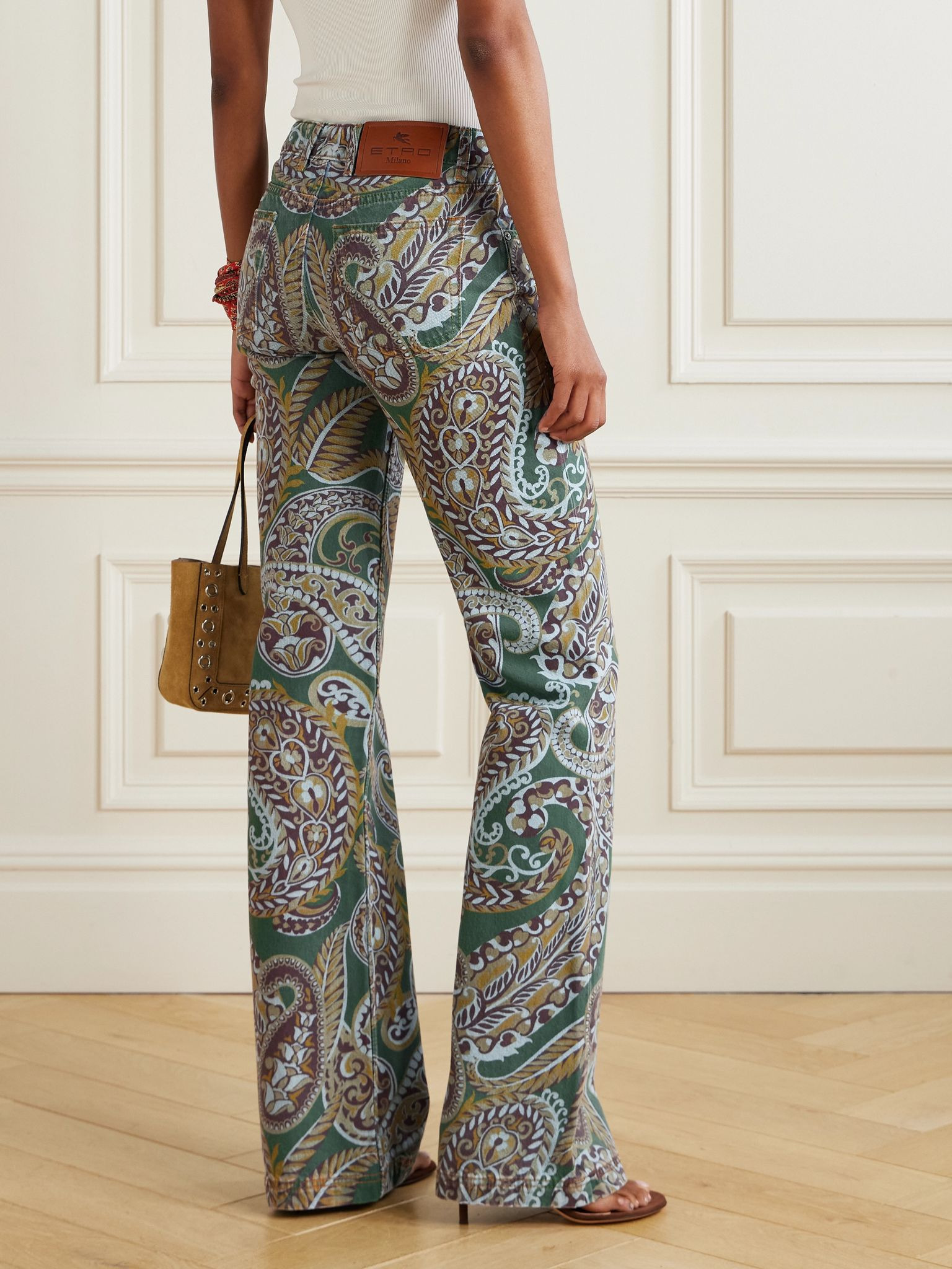 Paisley-print flared jeans Blue - 4