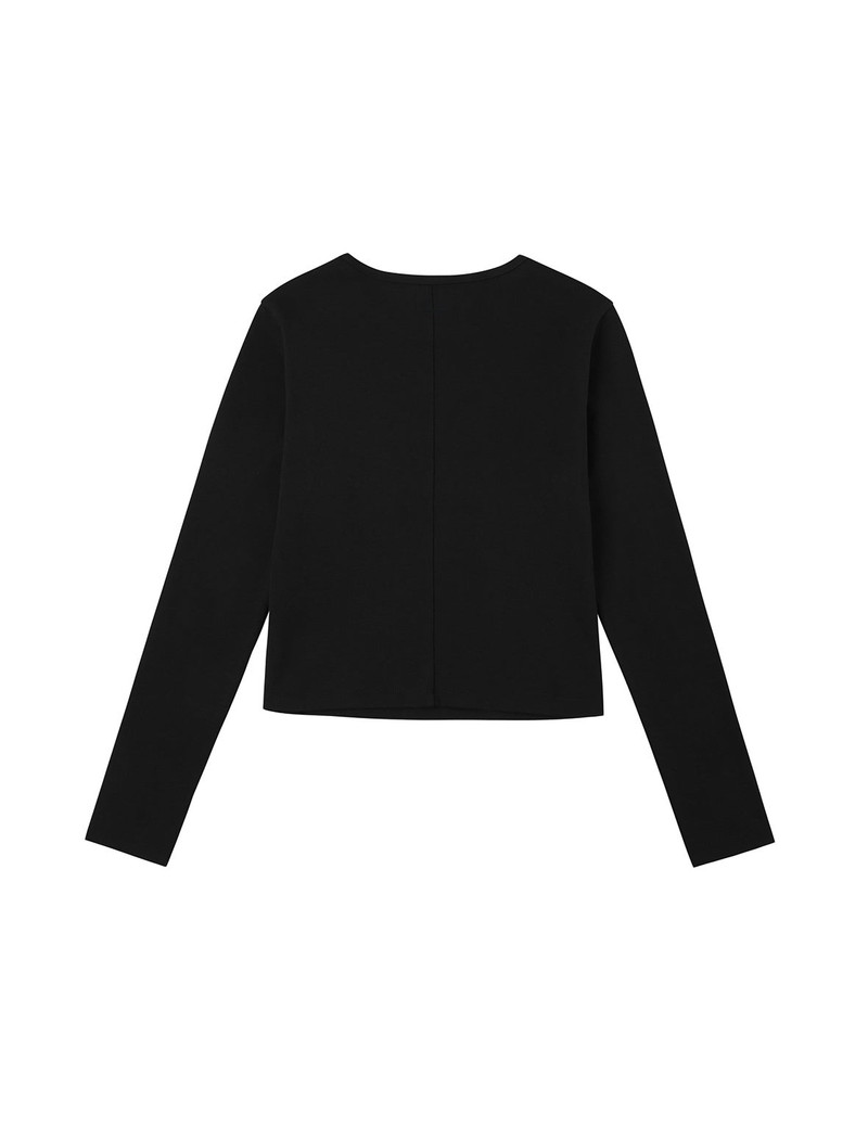 EVISU Seagull-shaped Cutout Design Fashion Fit Long-sleeve Top outlook