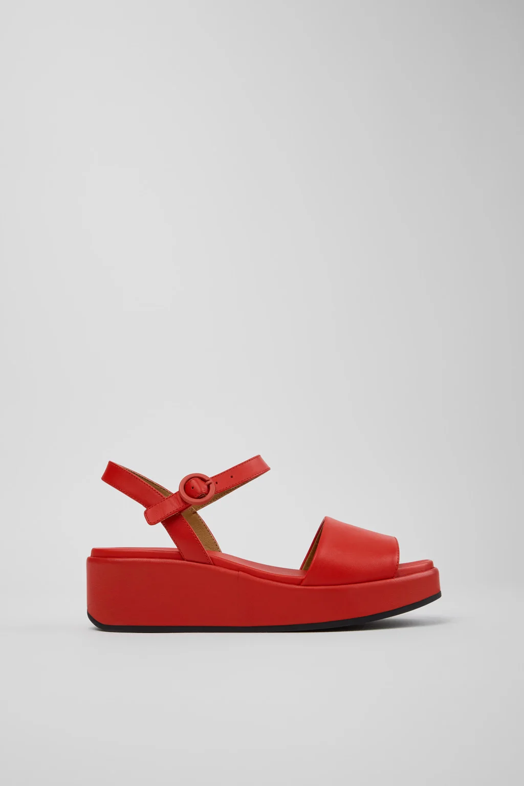 Misia Red Leather Sandals for Women. - 1