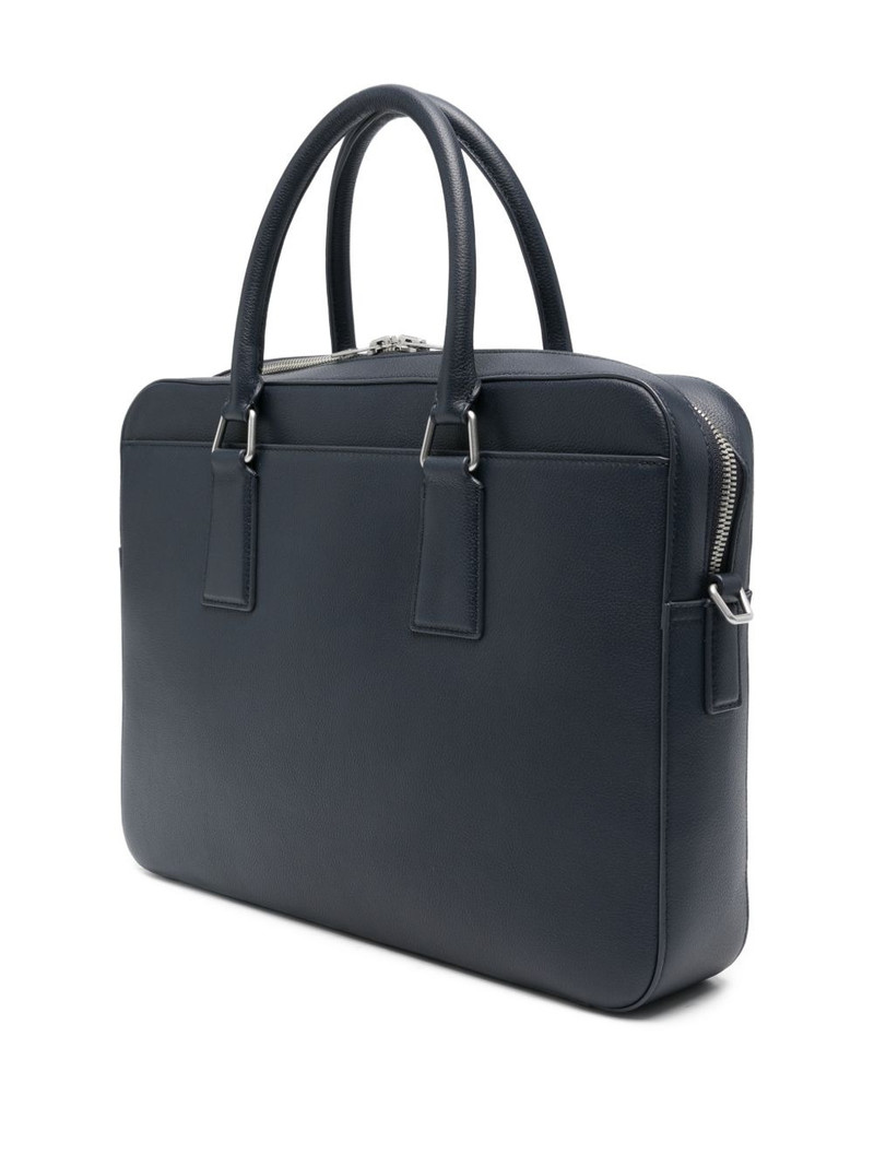 Sandro top-handle leather laptop bag outlook