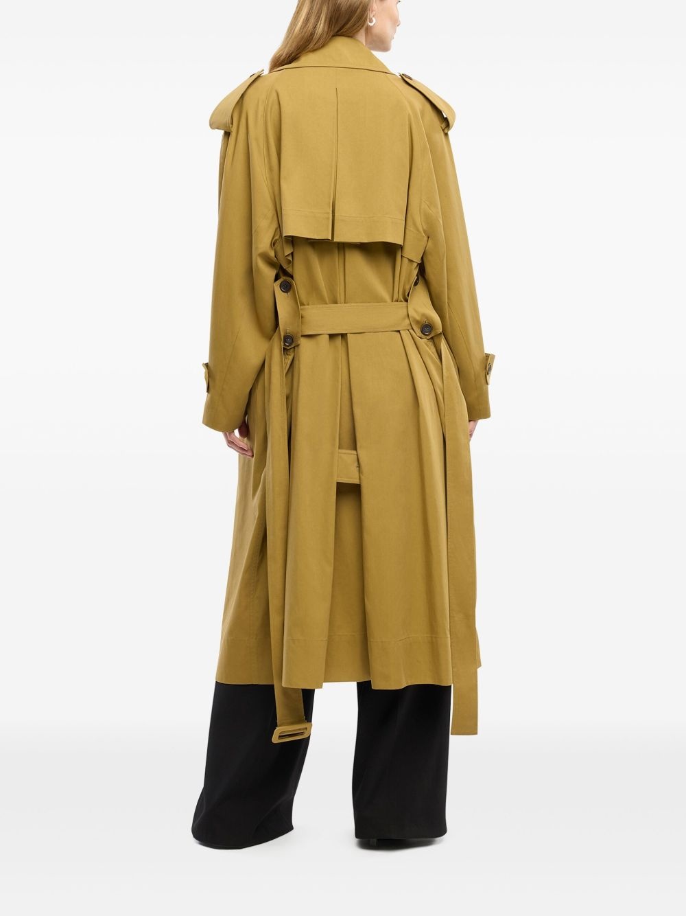 belted trench coat - 4