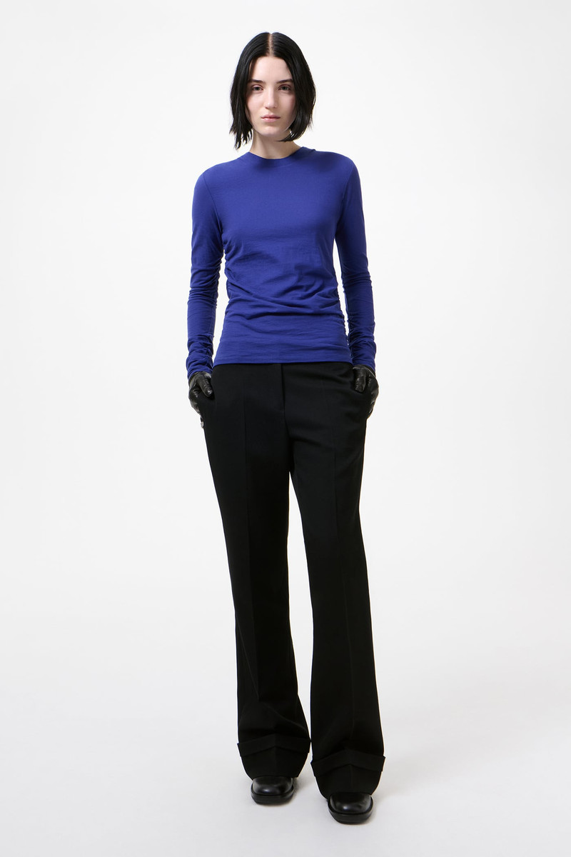 Our Legacy Strain Slim Longsleeve Deep Blue High Twist Jersey outlook