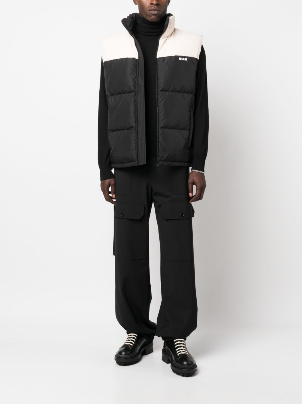 high-neck padded gilet - 2