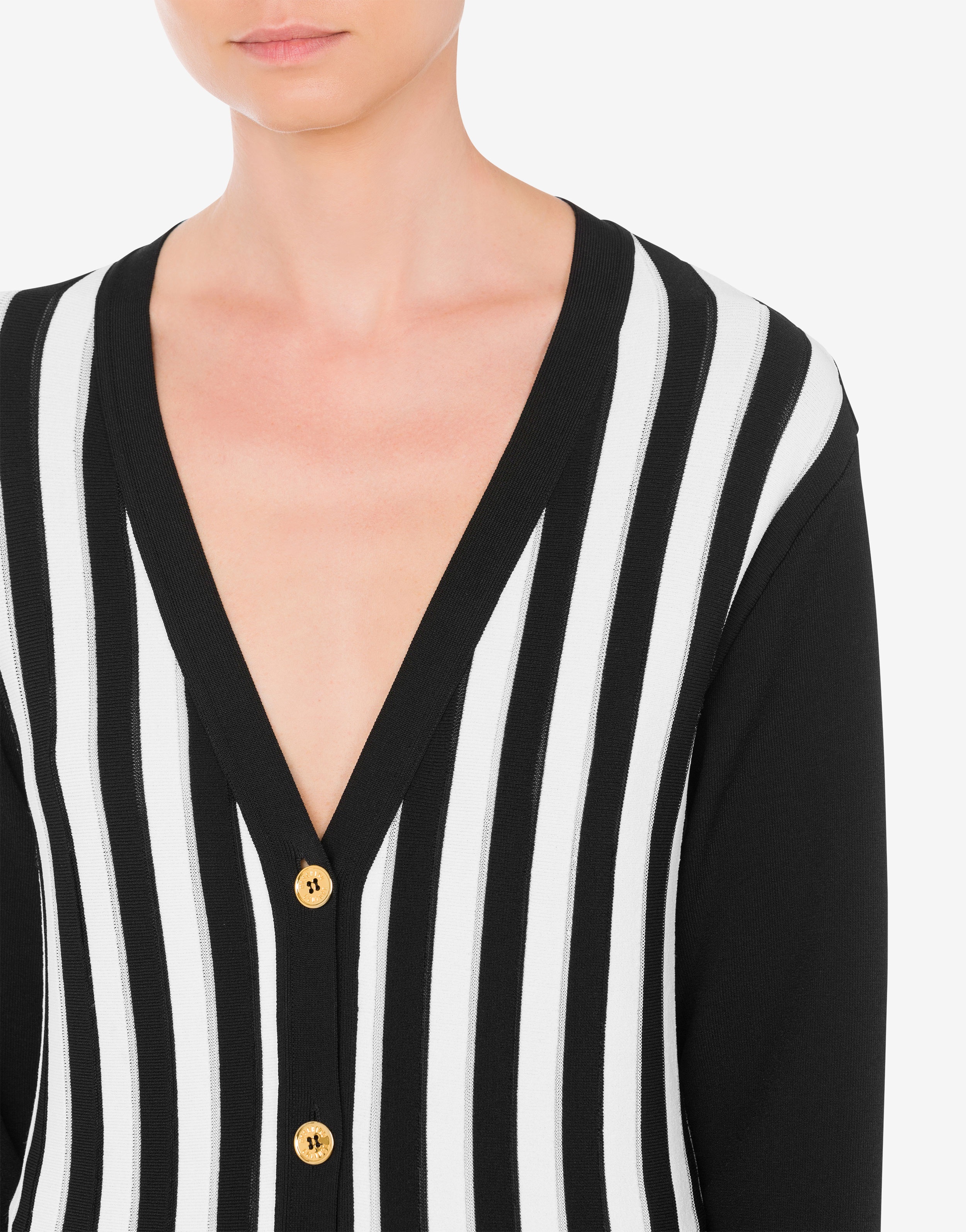 ARCHIVE STRIPES STRETCH VISCOSE CARDIGAN - 4