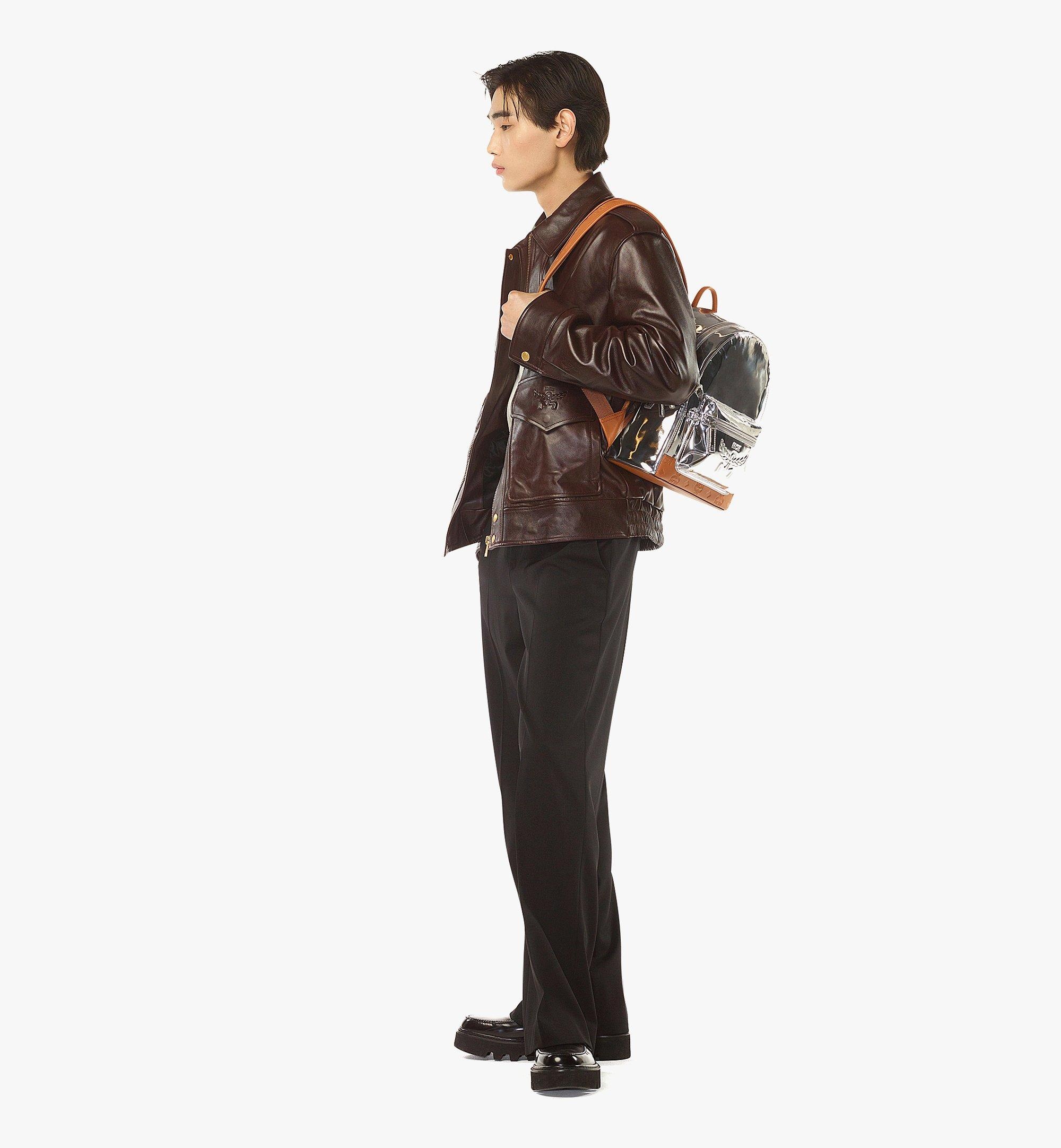 Stark Backpack in Metallic Mirror Leather - 6