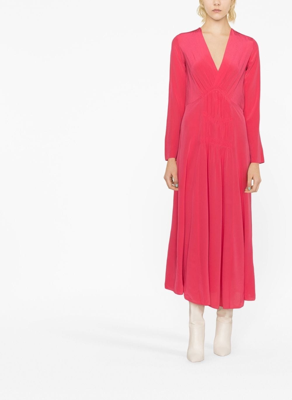 ruched midi dress - 2