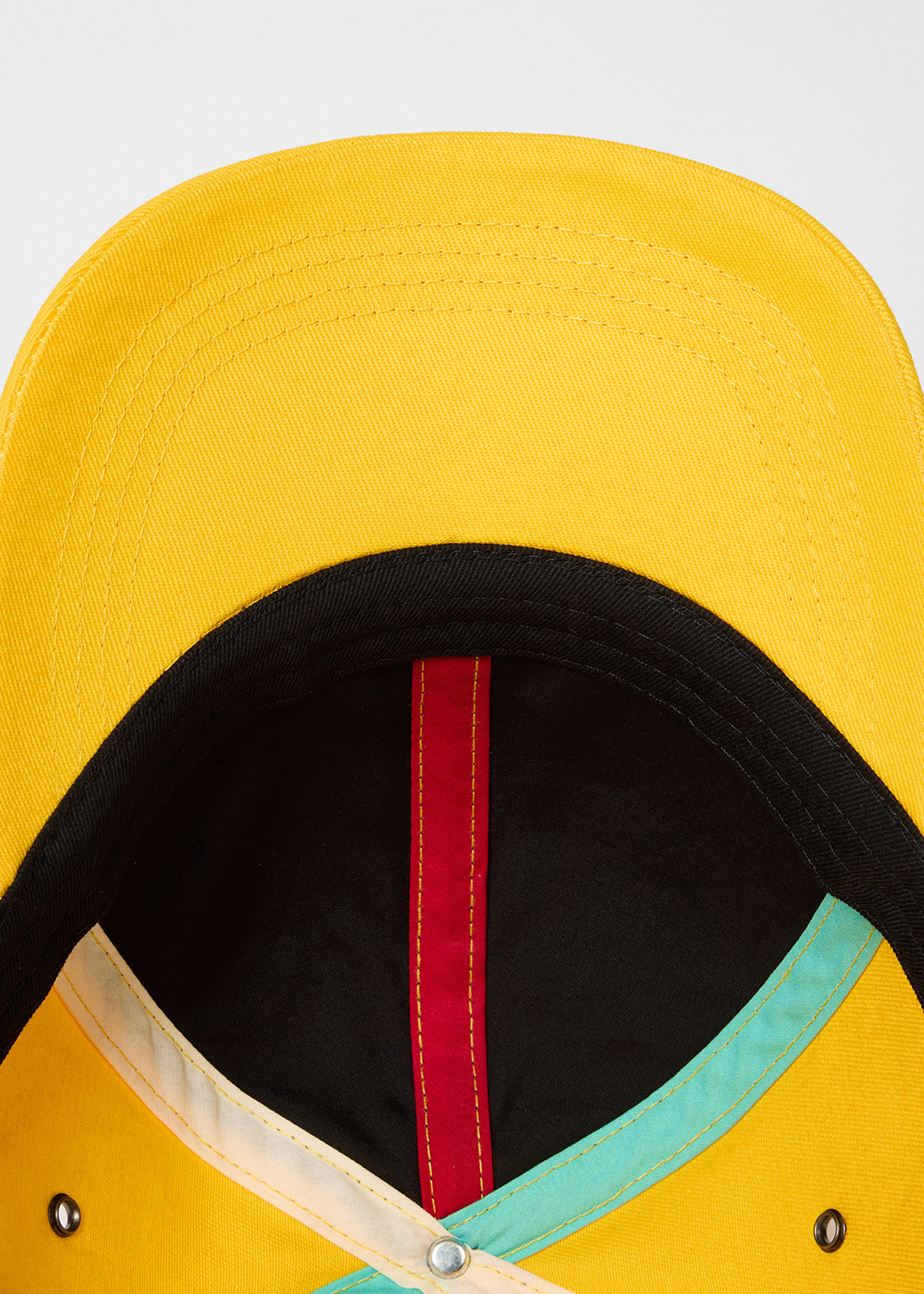 Yellow Cotton-Twill Quote Cap - 5