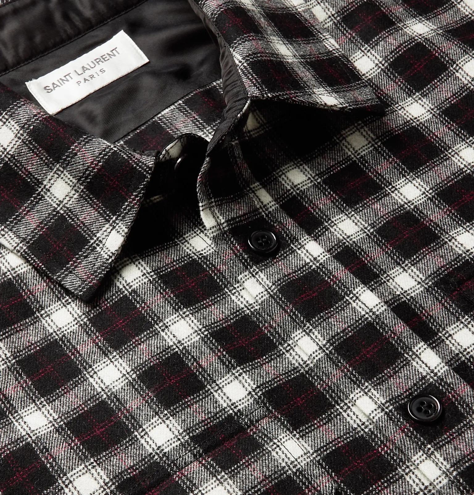 Checked Wool-Blend Flannel Shirt - 5