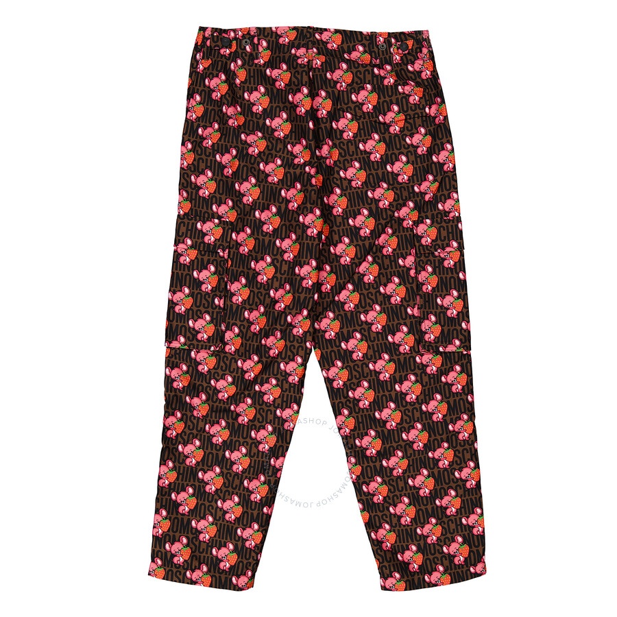 Moschino All-Over Animal Printed Straight Leg Cargo Pants - 2