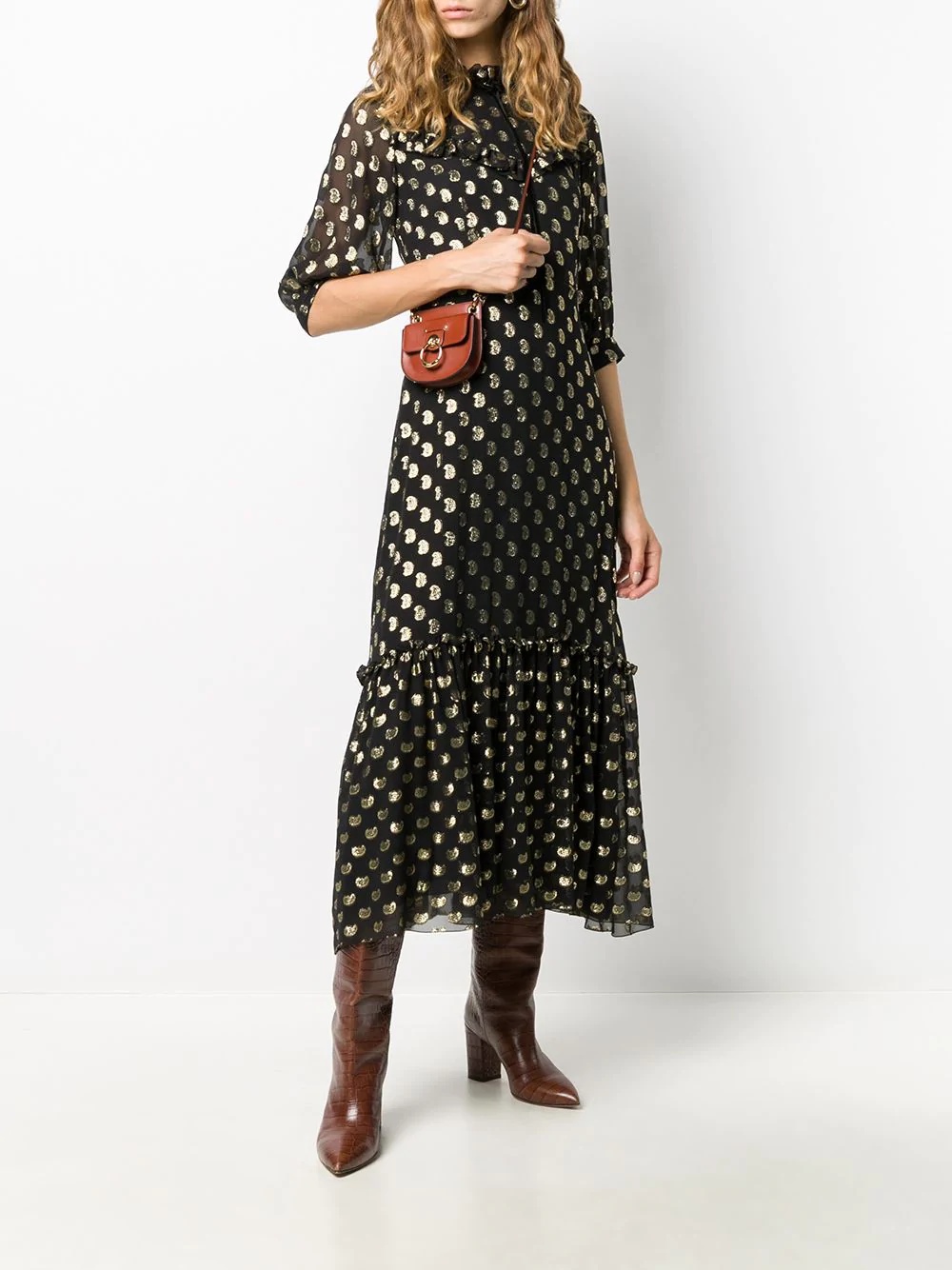 paisley-print midi dress - 2