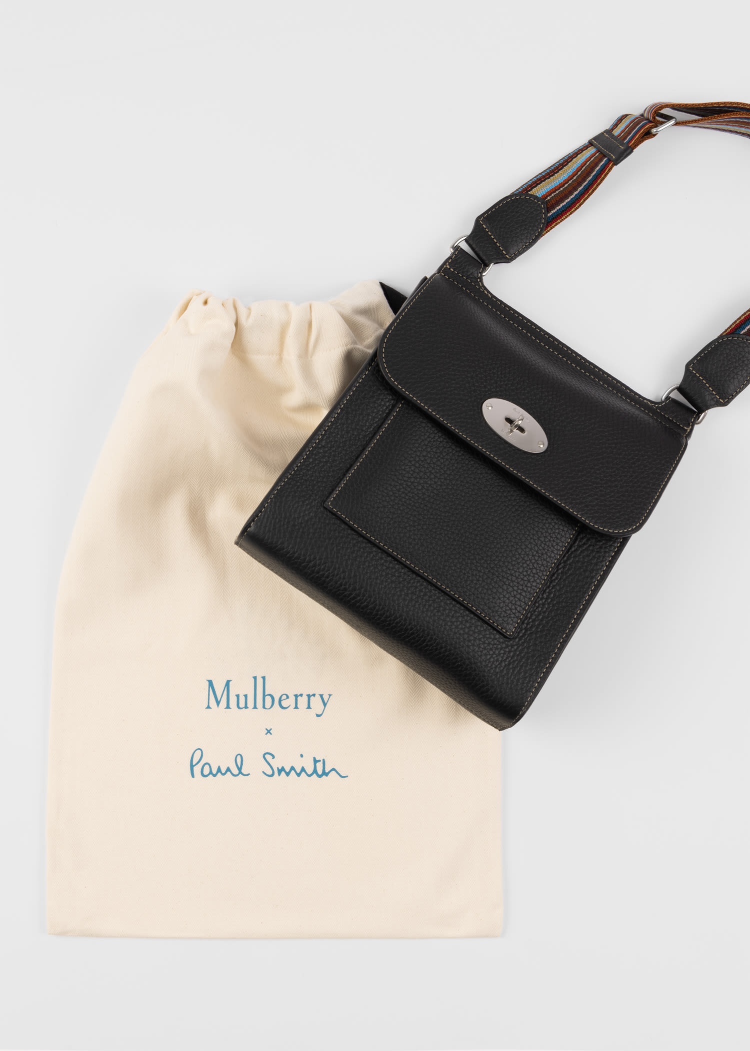 Mulberry x Paul Smith - Black Antony Bag - 8
