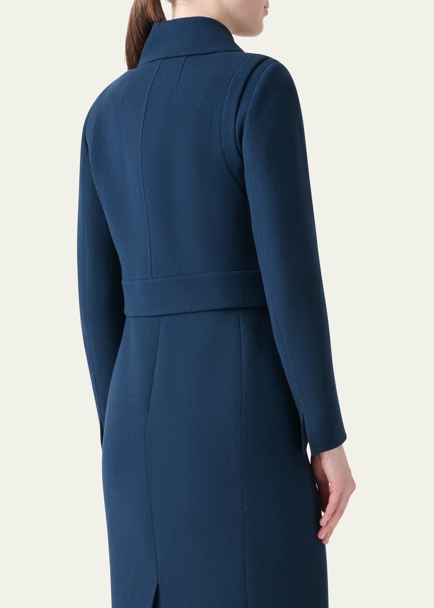 Dana Asymmetric-Button Wool Crepe Jacket - 3